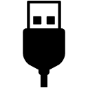 usb plug solid icon