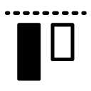 vertical align top glyph Icon