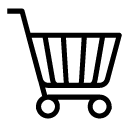 vertical shopping cart glyph Icon