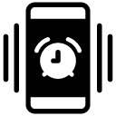 vibrating smartphone alarm glyph Icon