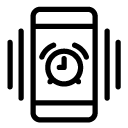 vibrating smartphone alarm line Icon