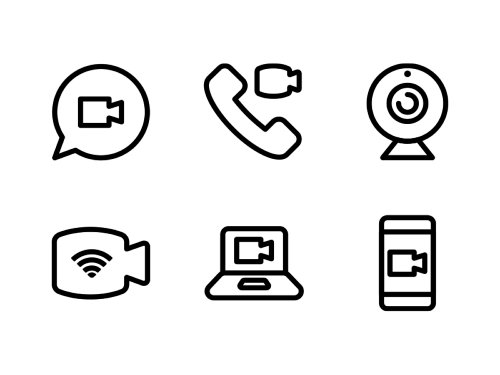video-call-line-icons