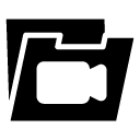 video camera folder glyph Icon copy