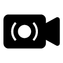 video camera shutter glyph Icon