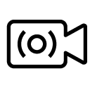video camera shutter line Icon