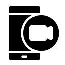 video camera smartphone glyph Icon