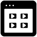 video library glyph Icon