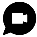 video message glyph Icon