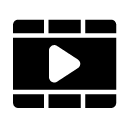 video multimedia glyph Icon