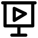 video presentation line icon