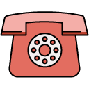 vintage home phone filled outline Icon