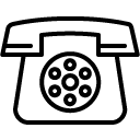vintage phone Line Icon
