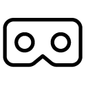 virtual reality goggles line Icon