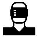 virtual reality man glyph Icon