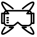 virtual reality vr glasses line Icon