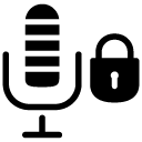 voice lock glyph Icon