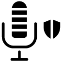 voice shield glyph Icon