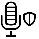voice shield line Icon