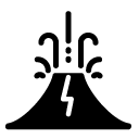 volcano glyph Icon
