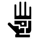 vr glove glyph Icon