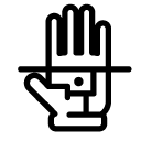 vr glove line Icon