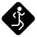 walking glyph Icon