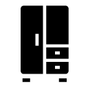 wardrobe with drawers glyph Icon