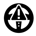 warning steering wheel glyph Icon