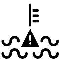 water alert glyph Icon