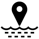 water location glyph Icon
