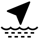 water navigation glyph Icon
