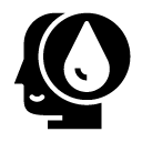 water thought glyph Icon