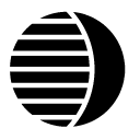 waxing crescent glyph Icon