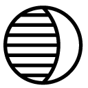 waxing crescent line Icon