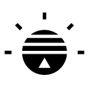 weather sunrise glyph Icon