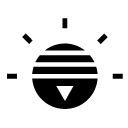 weather sunset glyph Icon