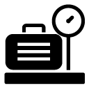weigh luggage glyph Icon