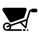 wheelbarrow glyph Icon