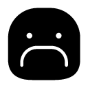 wide unhappy glyph Icon