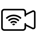 wifi camera line Icon