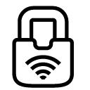 wifi lock line Icon