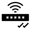 wifi password confirm glyph Icon