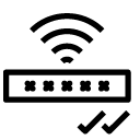 wifi password confirm line Icon