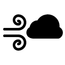 wind and cloud glyph Icon