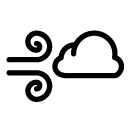 wind and cloud line Icon