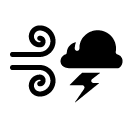 wind and lightening glyph Icon