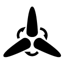 windmill propellor glyph Icon