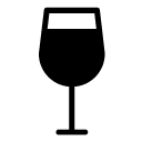 wine glass glyph Icon
