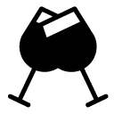 wine toast glyph Icon