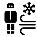 winter man glyph Icon